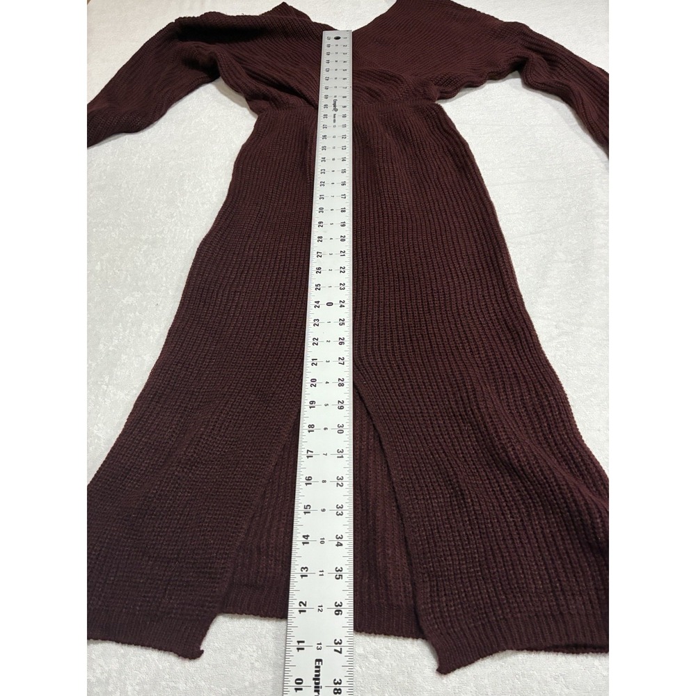 Unbranded Burgundy Women M Size Dress Long Sleeve. SKU72 - Picture 3 of 9